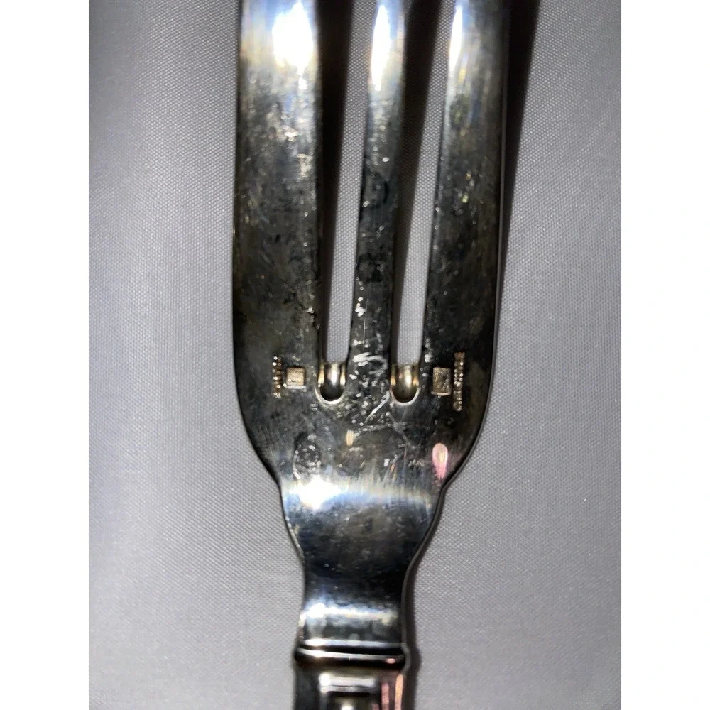 Vintage Silver Christofle France Serving Fork‎ And Spoon Rare